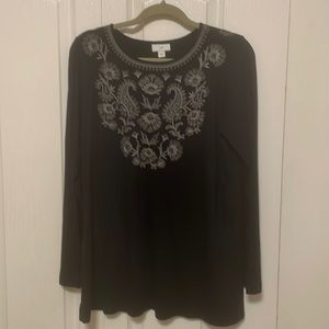 JJill Embroidered top